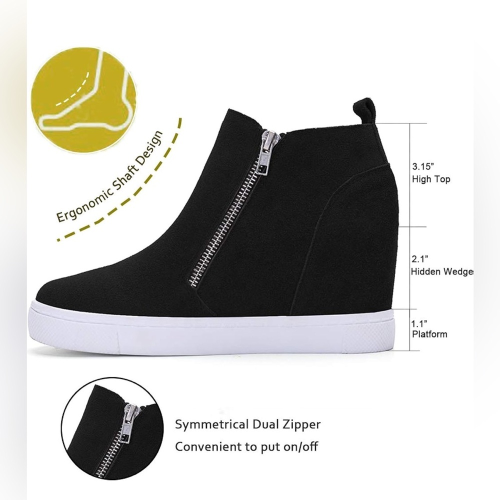 NEW Women’s Athlefit Hidden Wedge Sneakers - Picture 4 of 4